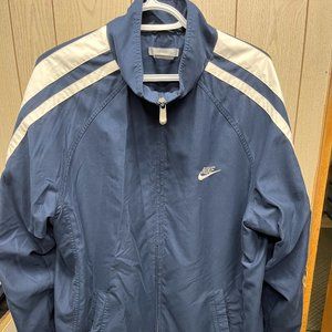 Vintage Men's Nike Navy Blue Track Jacket Large